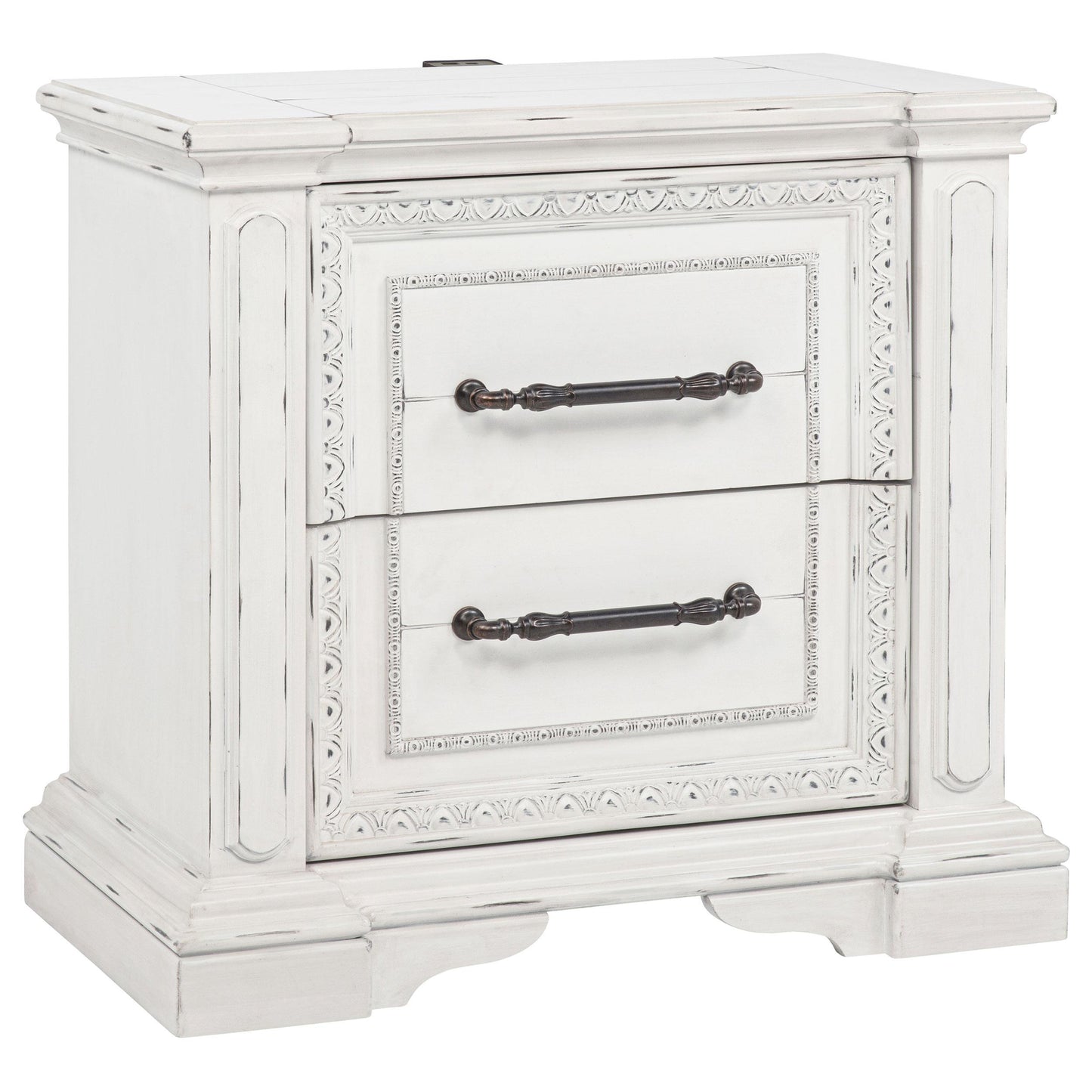  Coaster Furniture McKinney 215872 2-drawer Nightstand with Dual USB - Vintage White IMAGE 3