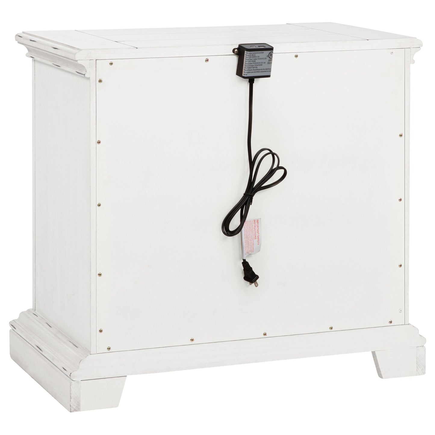  Coaster Furniture McKinney 215872 2-drawer Nightstand with Dual USB - Vintage White IMAGE 4