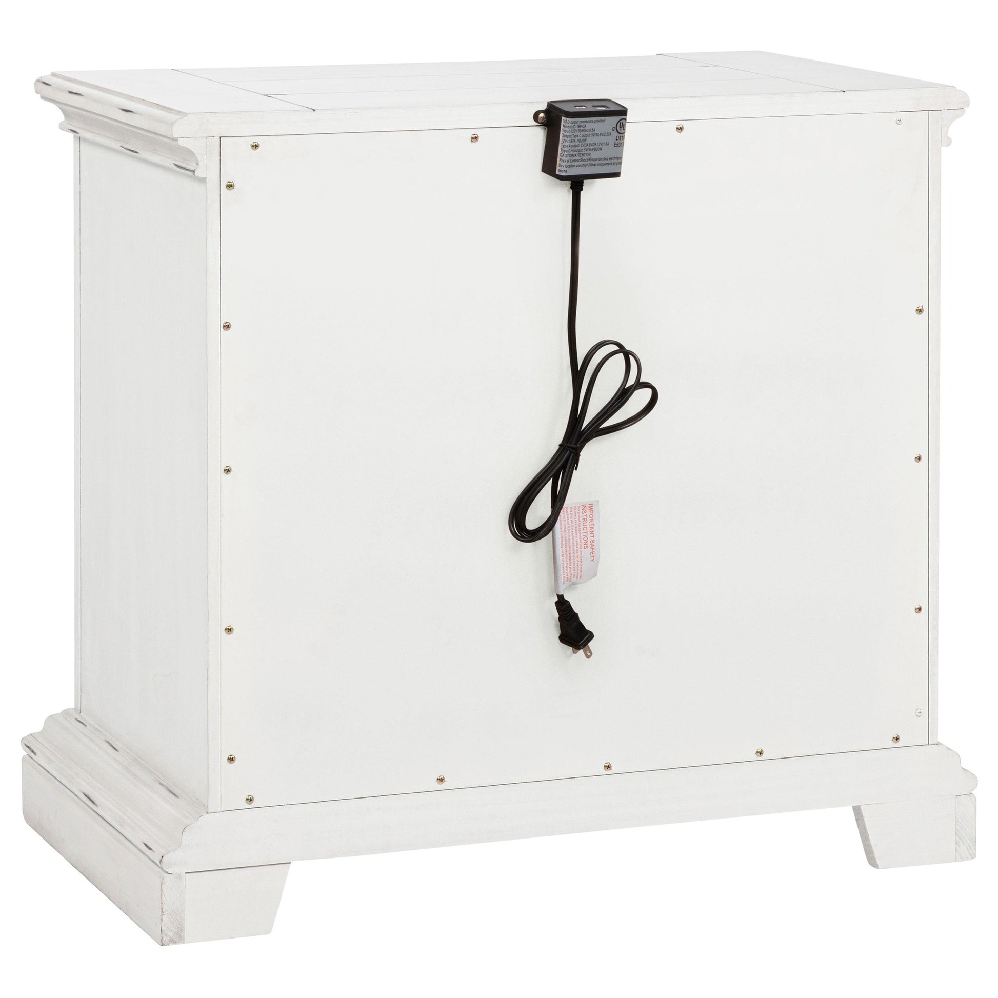  Coaster Furniture McKinney 215872 2-drawer Nightstand with Dual USB - Vintage White IMAGE 4