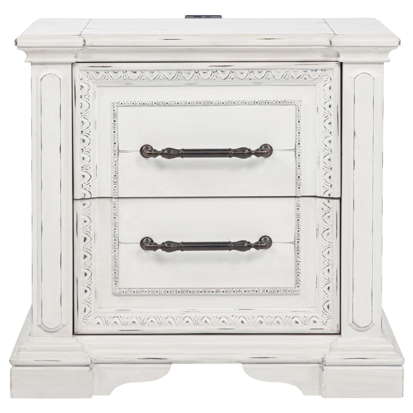  Coaster Furniture McKinney 215872 2-drawer Nightstand with Dual USB - Vintage White IMAGE 9