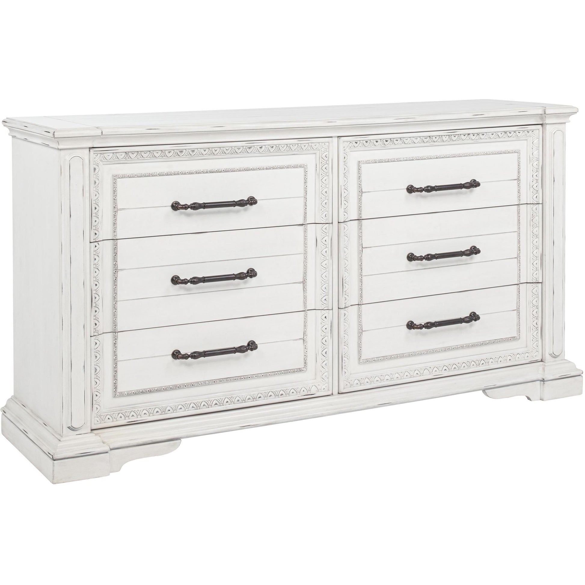  Coaster Furniture McKinney 215873 6-drawer Bedroom Dresser Cabinet - Vintage White IMAGE 1