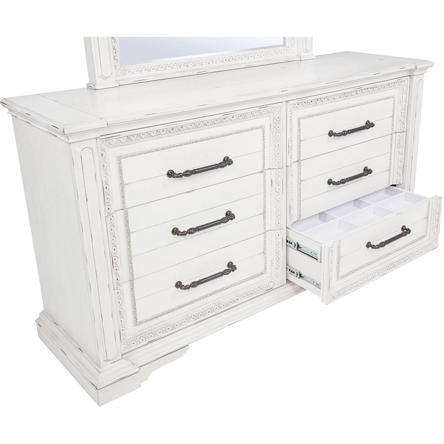  Coaster Furniture McKinney 215873 6-drawer Bedroom Dresser Cabinet - Vintage White IMAGE 11