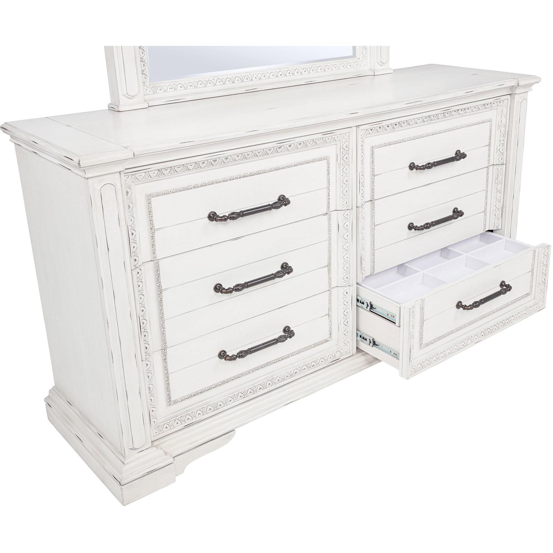  Coaster Furniture McKinney 215873 6-drawer Bedroom Dresser Cabinet - Vintage White IMAGE 11