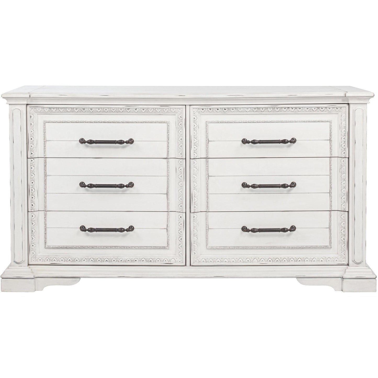  Coaster Furniture McKinney 215873 6-drawer Bedroom Dresser Cabinet - Vintage White IMAGE 3