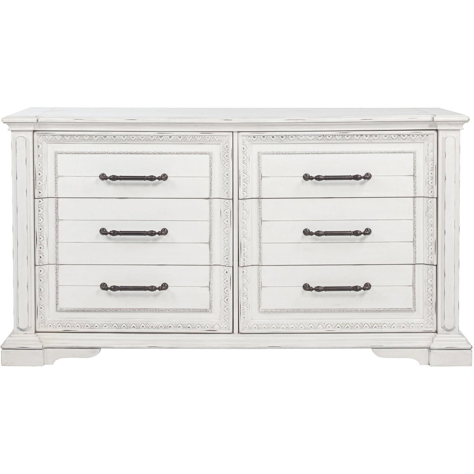  Coaster Furniture McKinney 215873 6-drawer Bedroom Dresser Cabinet - Vintage White IMAGE 3