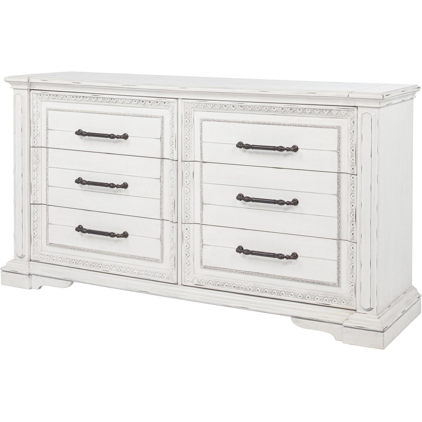  Coaster Furniture McKinney 215873 6-drawer Bedroom Dresser Cabinet - Vintage White IMAGE 4