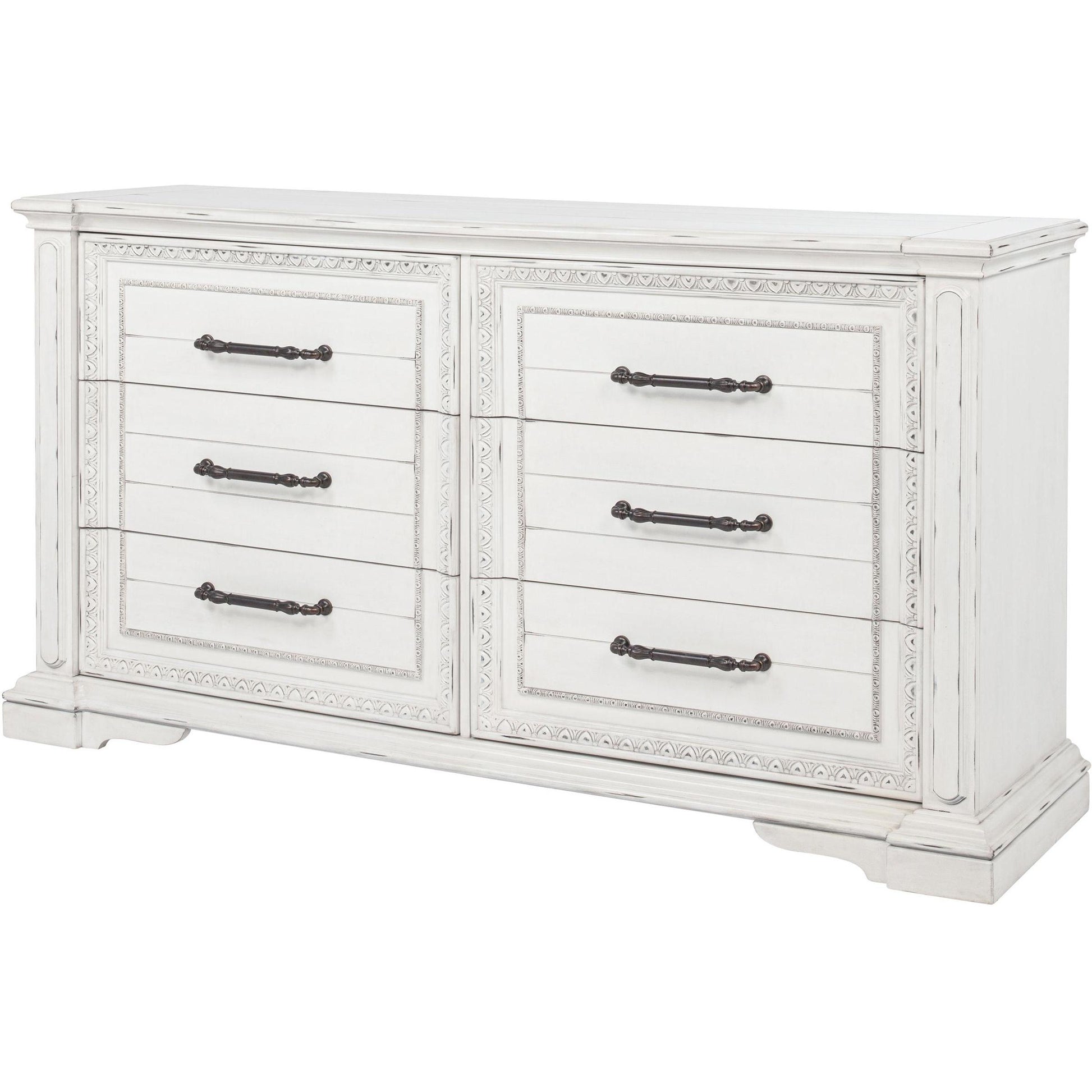  Coaster Furniture McKinney 215873 6-drawer Bedroom Dresser Cabinet - Vintage White IMAGE 4