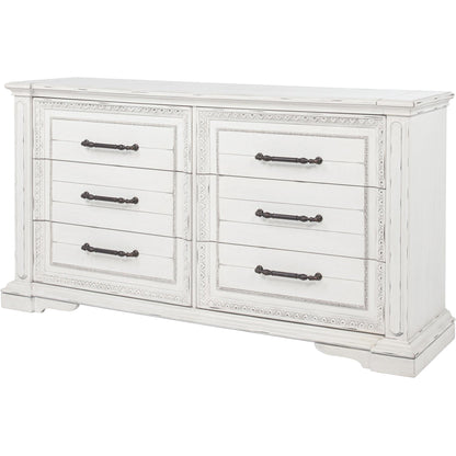  Coaster Furniture McKinney 215873 6-drawer Bedroom Dresser Cabinet - Vintage White IMAGE 4