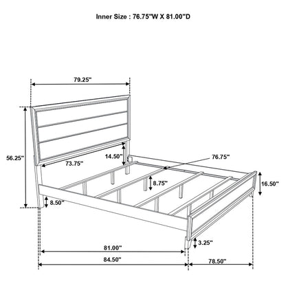  Coaster Furniture Valen 215911KE Wood Eastern King Panel Bed - Light Taupe IMAGE 10