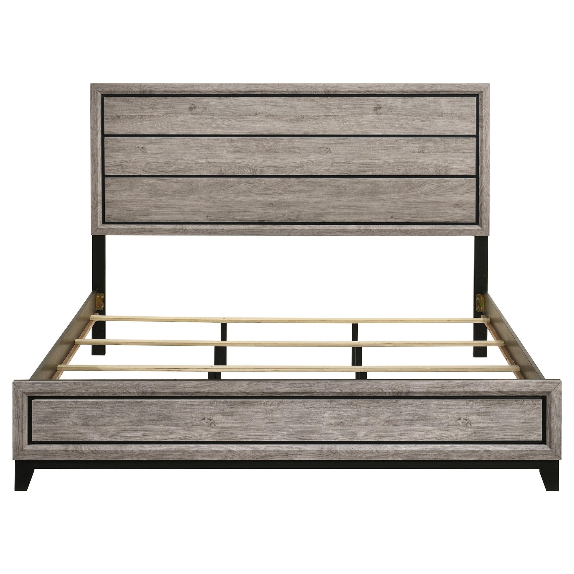  Coaster Furniture Valen 215911KE Wood Eastern King Panel Bed - Light Taupe IMAGE 2