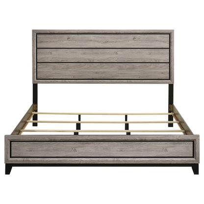  Coaster Furniture Valen 215911KE Wood Eastern King Panel Bed - Light Taupe IMAGE 2