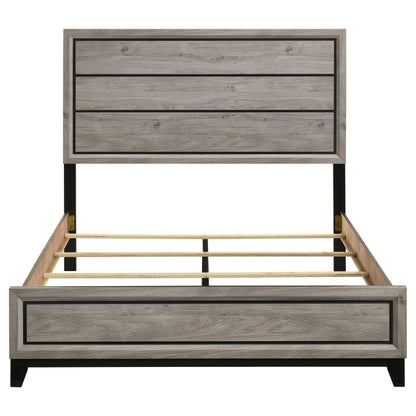  Coaster Furniture Valen 215911Q Wood Queen Panel Bed - Light Taupe IMAGE 2