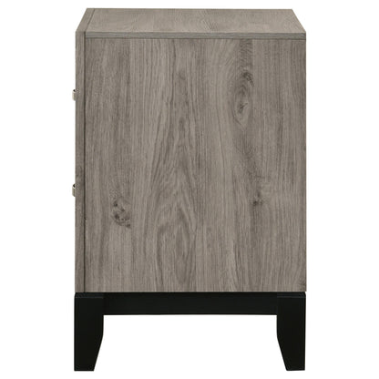  Coaster Furniture Valen 215912 2-drawer Nightstand Bedside Table - Light Taupe IMAGE 1