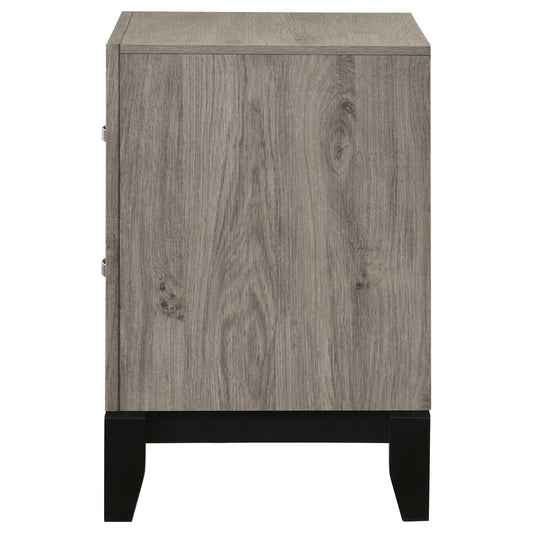 Coaster Furniture Valen 215912 2-drawer Nightstand Bedside Table - Light Taupe IMAGE 1
