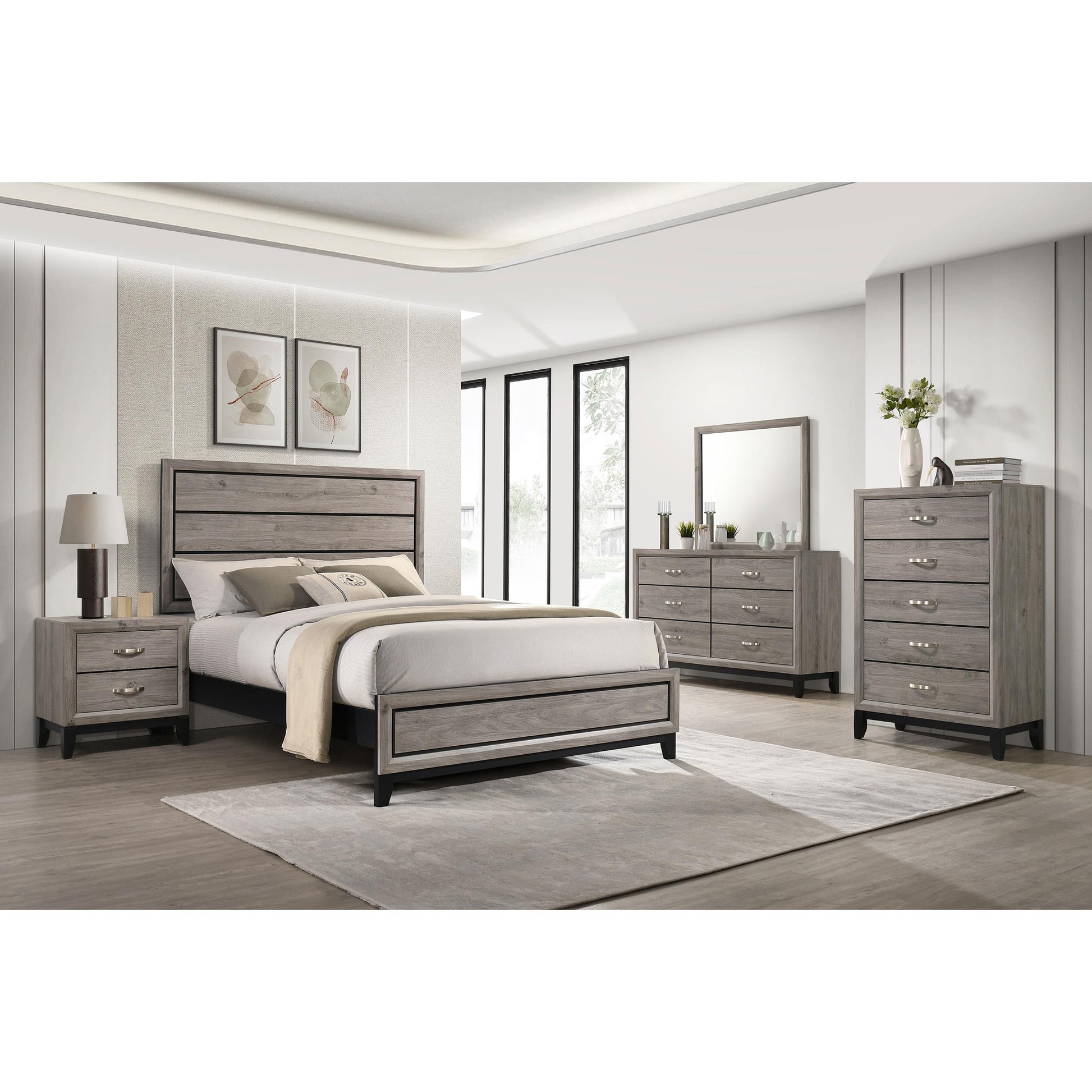  Coaster Furniture Valen 215912 2-drawer Nightstand Bedside Table - Light Taupe IMAGE 14