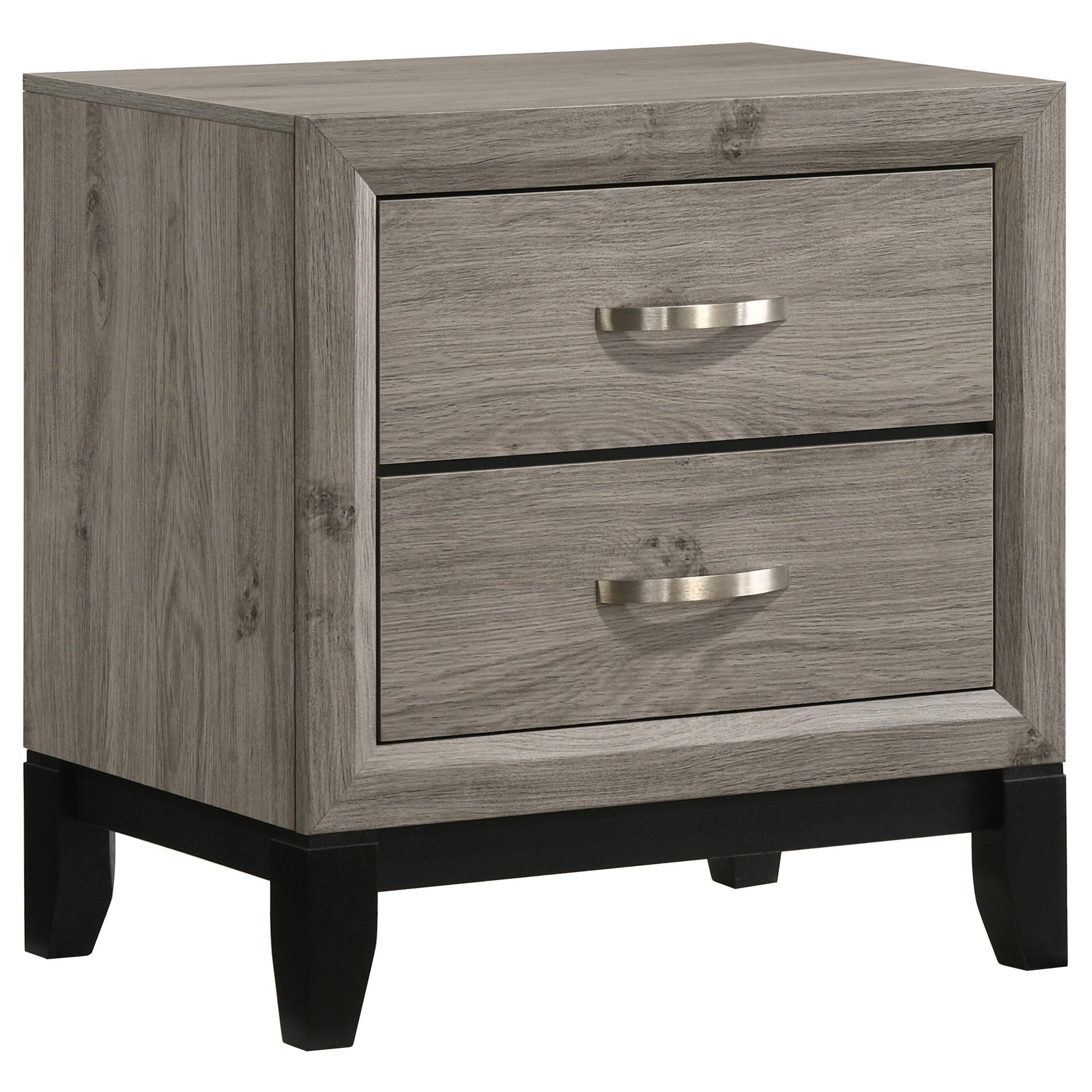  Coaster Furniture Valen 215912 2-drawer Nightstand Bedside Table - Light Taupe IMAGE 2