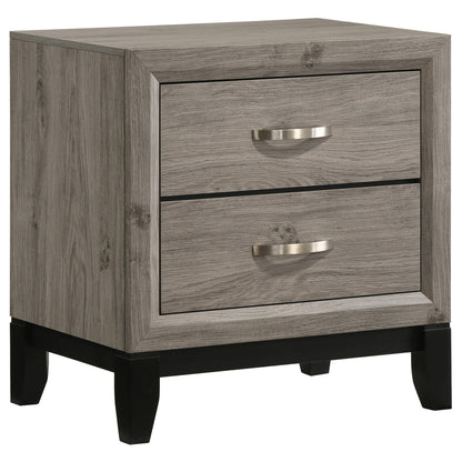  Coaster Furniture Valen 215912 2-drawer Nightstand Bedside Table - Light Taupe IMAGE 2