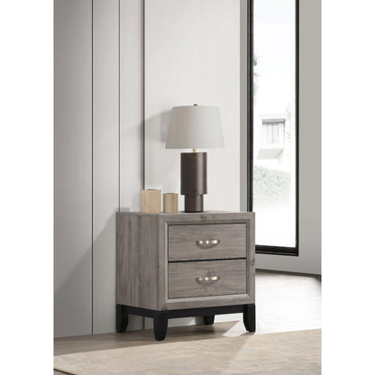  Coaster Furniture Valen 215912 2-drawer Nightstand Bedside Table - Light Taupe IMAGE 4