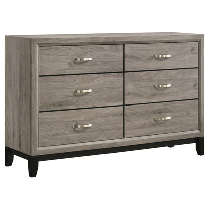  Coaster Furniture Valen 215913 6-drawer Bedroom Dresser Cabinet - Light Taupe IMAGE 3