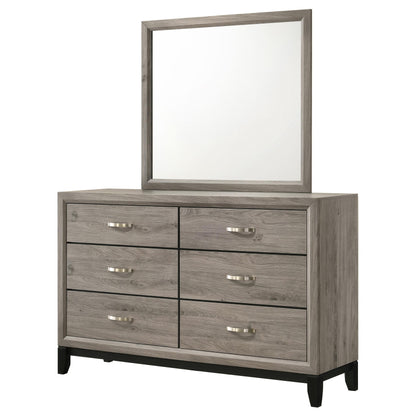  Coaster Furniture Valen 215913M 6-drawer Bedroom Dresser and Mirror - Light Taupe IMAGE 11
