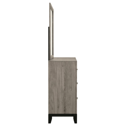  Coaster Furniture Valen 215913M 6-drawer Bedroom Dresser and Mirror - Light Taupe IMAGE 2