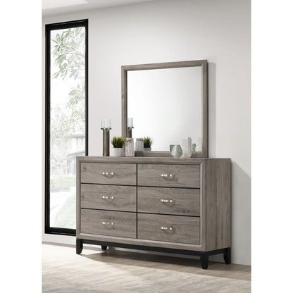  Coaster Furniture Valen 215913M 6-drawer Bedroom Dresser and Mirror - Light Taupe IMAGE 6