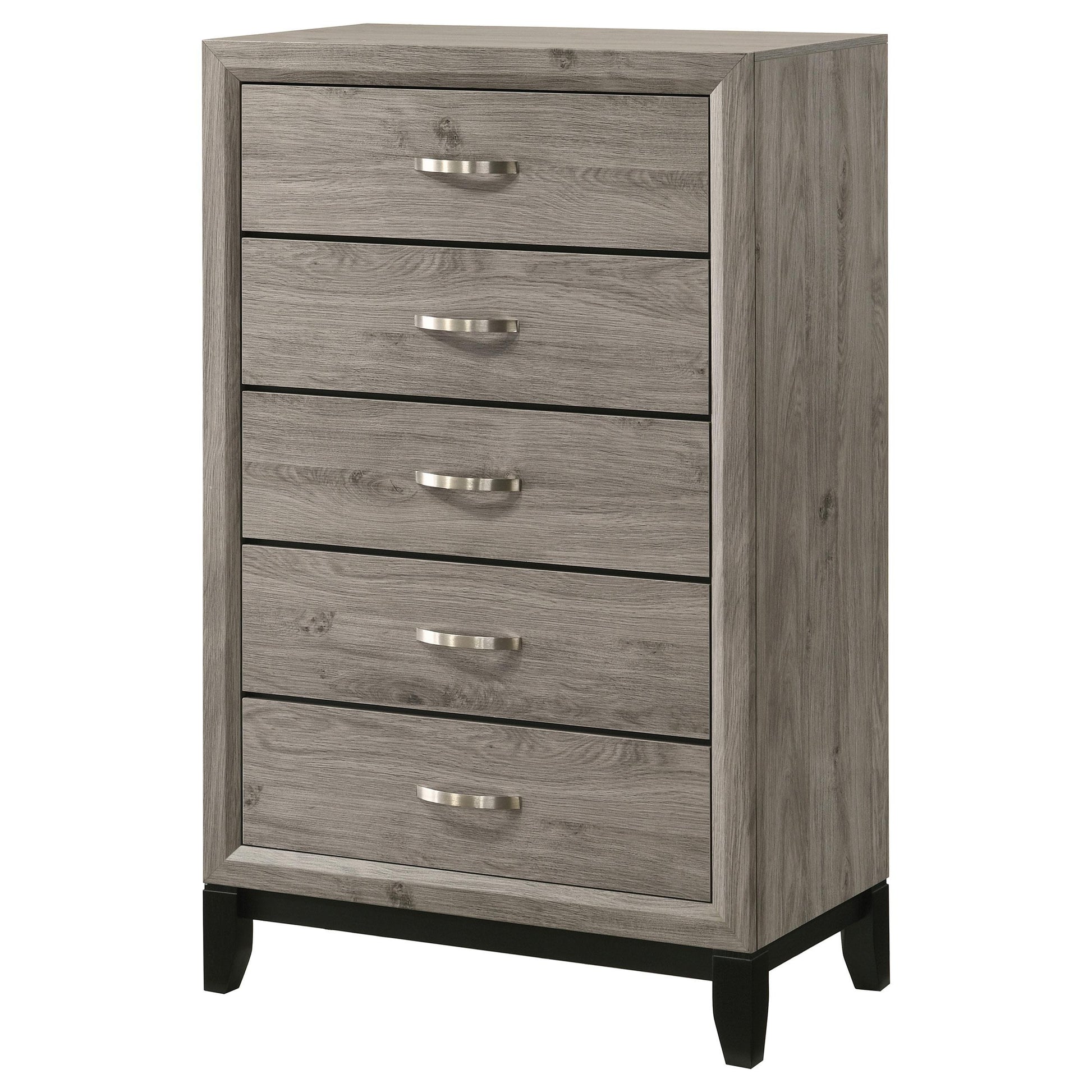  Coaster Furniture Valen 215915 5-drawer Bedroom Chest - Light Taupe IMAGE 11