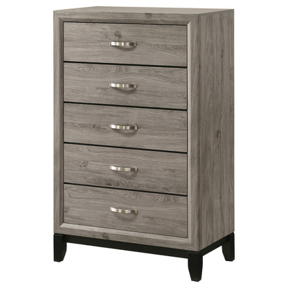  Coaster Furniture Valen 215915 5-drawer Bedroom Chest - Light Taupe IMAGE 11