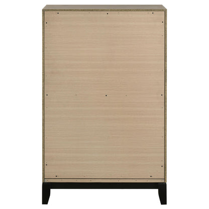  Coaster Furniture Valen 215915 5-drawer Bedroom Chest - Light Taupe IMAGE 7