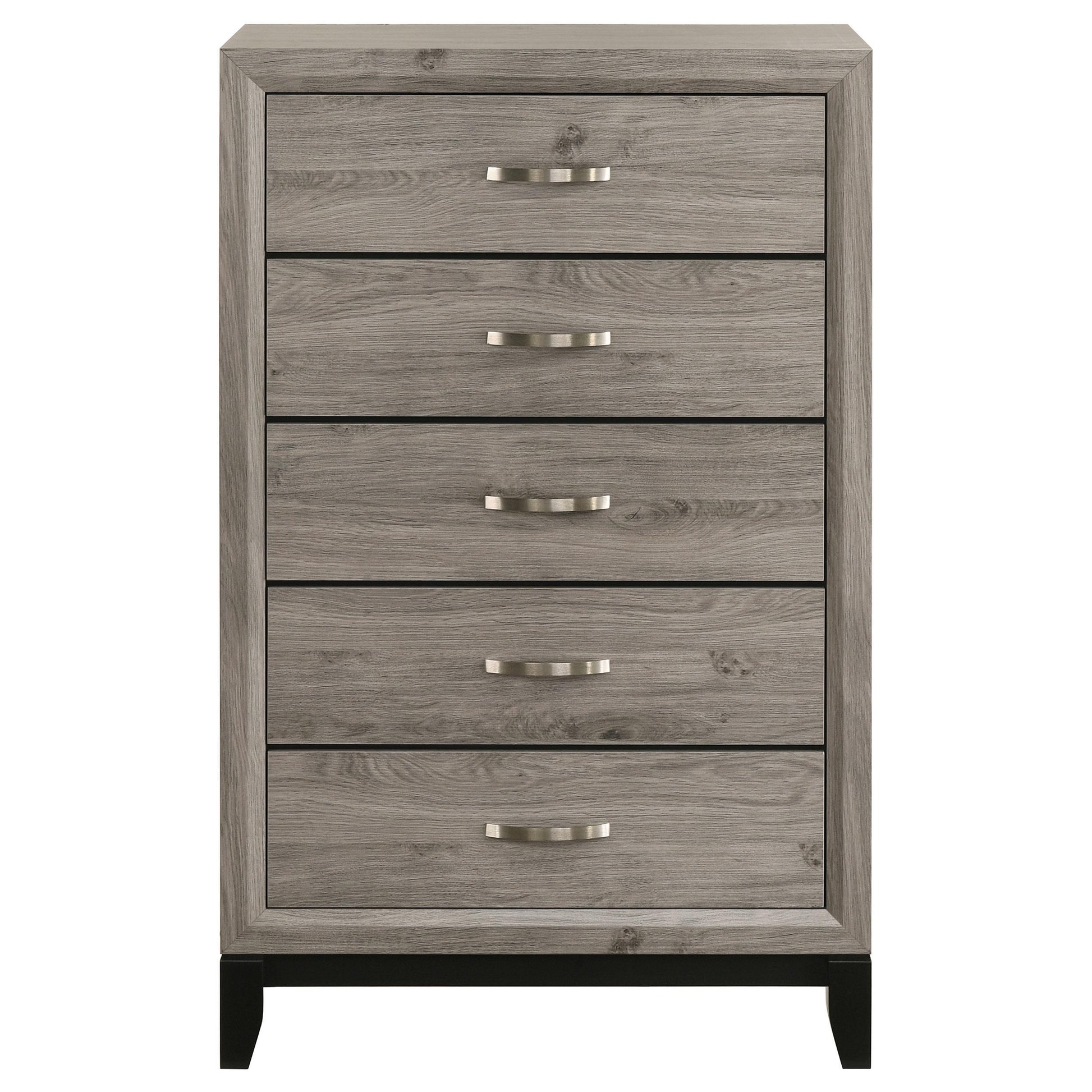  Coaster Furniture Valen 215915 5-drawer Bedroom Chest - Light Taupe IMAGE 9