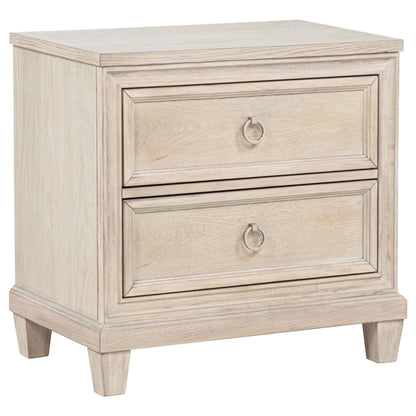 Coaster Furniture Pembroke 215922 2-drawer Nightstand Bedside Table - Washed Oak IMAGE 2