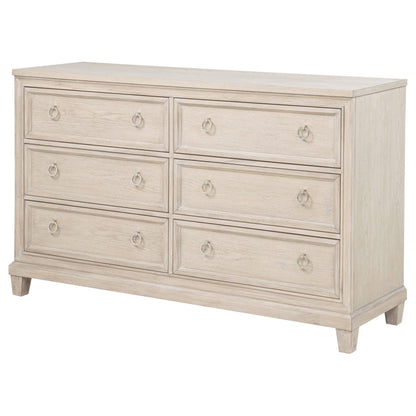  Coaster Furniture Pembroke 215923 6-drawer Bedroom Dresser Cabinet - Washed Oak IMAGE 13