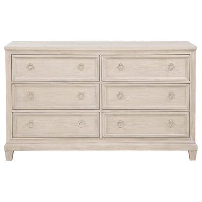  Coaster Furniture Pembroke 215923 6-drawer Bedroom Dresser Cabinet - Washed Oak IMAGE 14