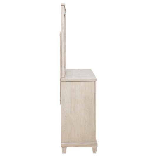  Coaster Furniture Pembroke 215923M 6-drawer Bedroom Dresser with Mirror - Washed Oak IMAGE 1