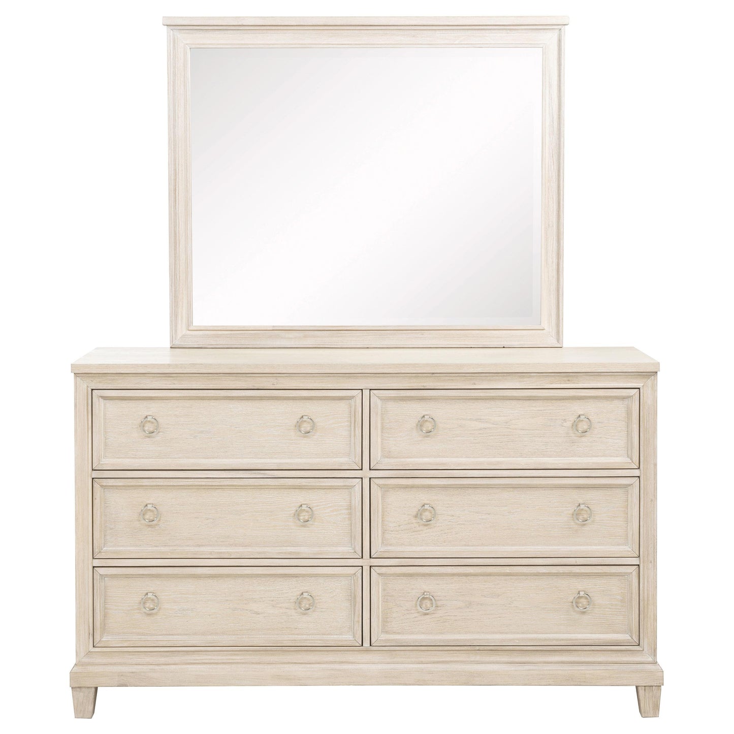  Coaster Furniture Pembroke 215923M 6-drawer Bedroom Dresser with Mirror - Washed Oak IMAGE 10