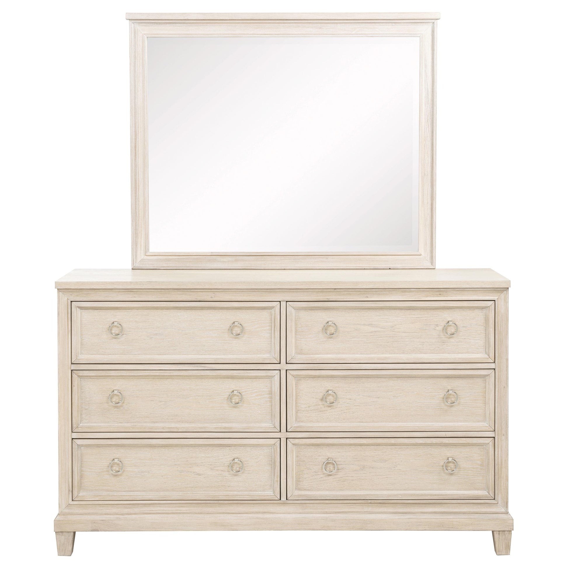  Coaster Furniture Pembroke 215923M 6-drawer Bedroom Dresser with Mirror - Washed Oak IMAGE 10