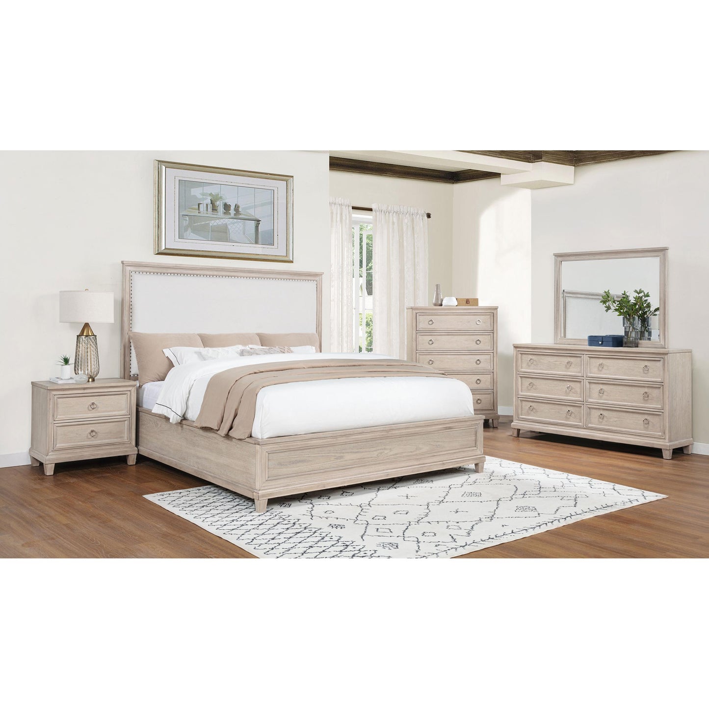  Coaster Furniture Pembroke 215925 5-drawer Chest - Washed Oak IMAGE 14