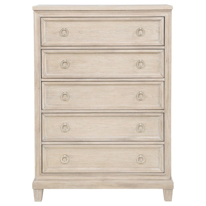  Coaster Furniture Pembroke 215925 5-drawer Chest - Washed Oak IMAGE 9