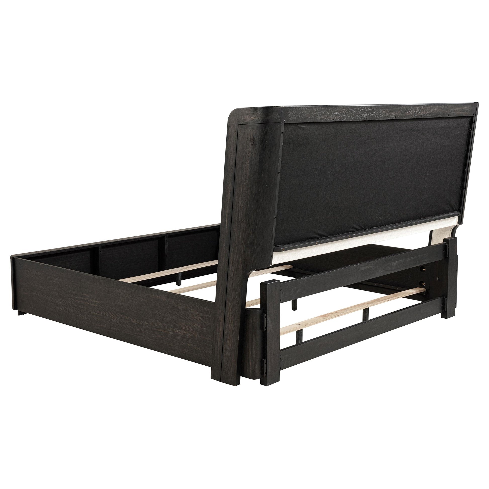  Coaster Furniture Leandro 222491KE 55-inch Eastern King Wingback Bed - Burnished Black IMAGE 6