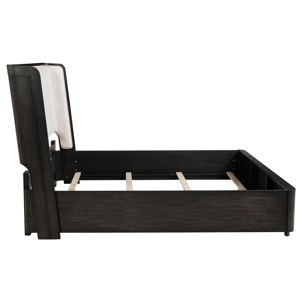 Coaster Furniture Leandro 222491KW 55-inch California King Wingback Bed - Burnished Black IMAGE 6