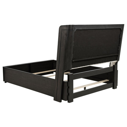  Coaster Furniture Leandro 222491Q 55-inch Queen Wingback Bed - Burnished Black IMAGE 4