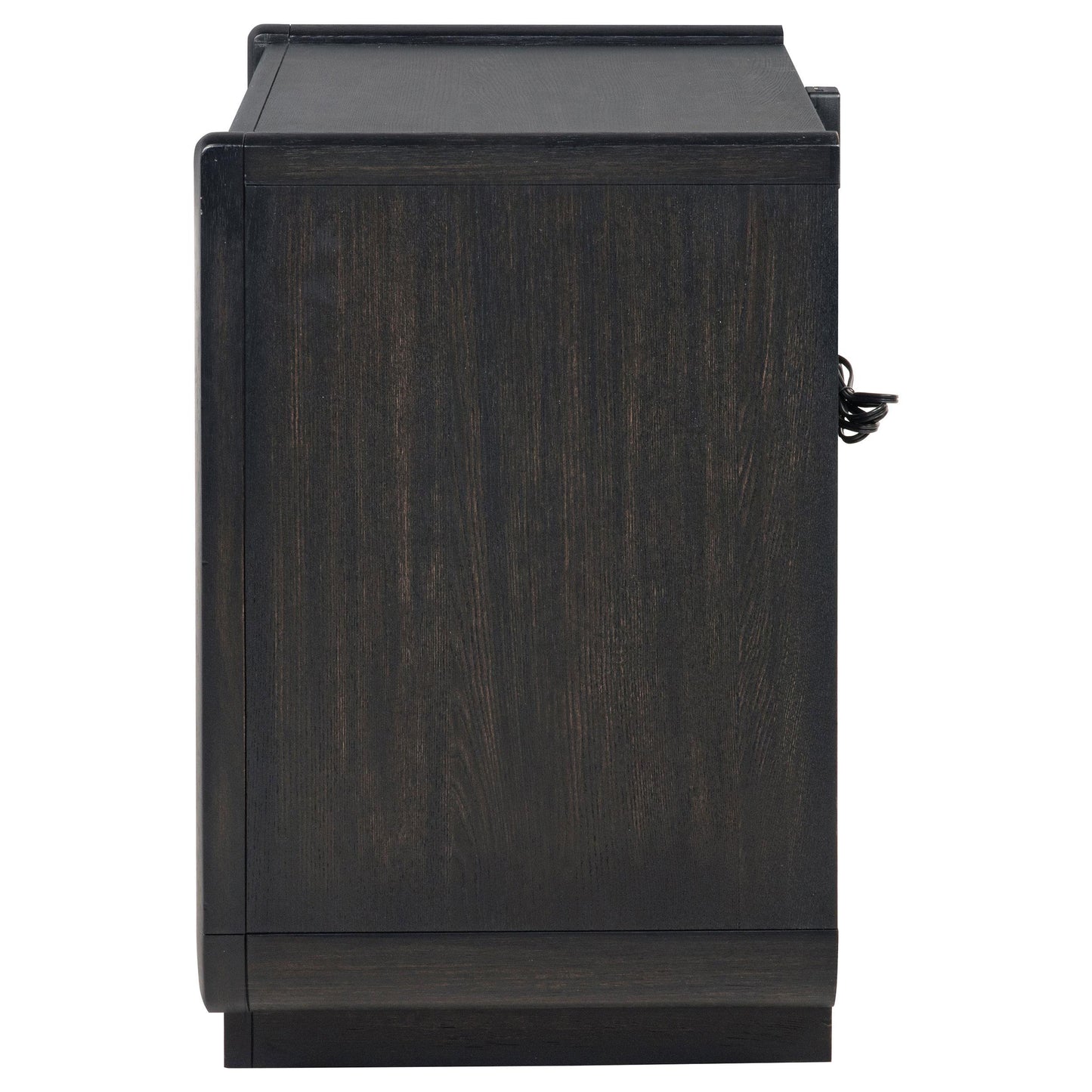  Coaster Furniture Leandro 222492 2-drawer LED Nightstand with USB - Burnished Black IMAGE 2