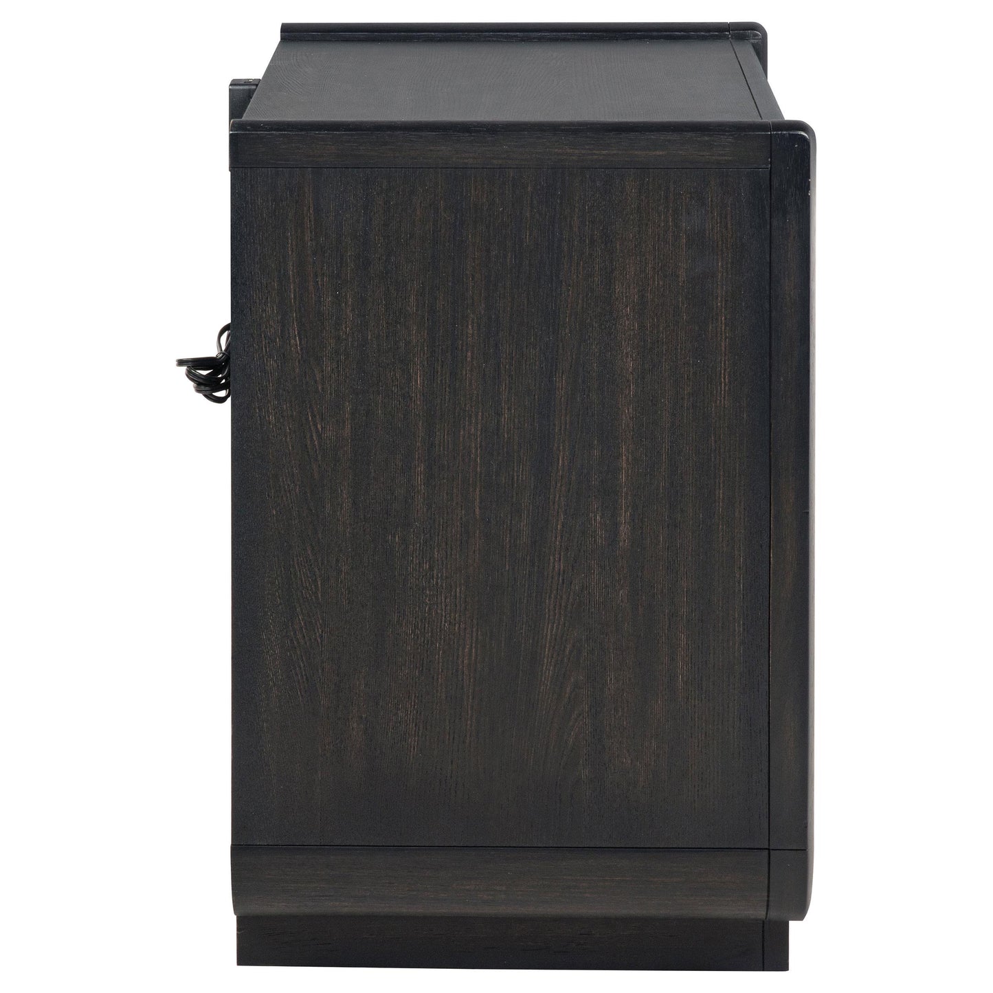  Coaster Furniture Leandro 222492 2-drawer LED Nightstand with USB - Burnished Black IMAGE 3