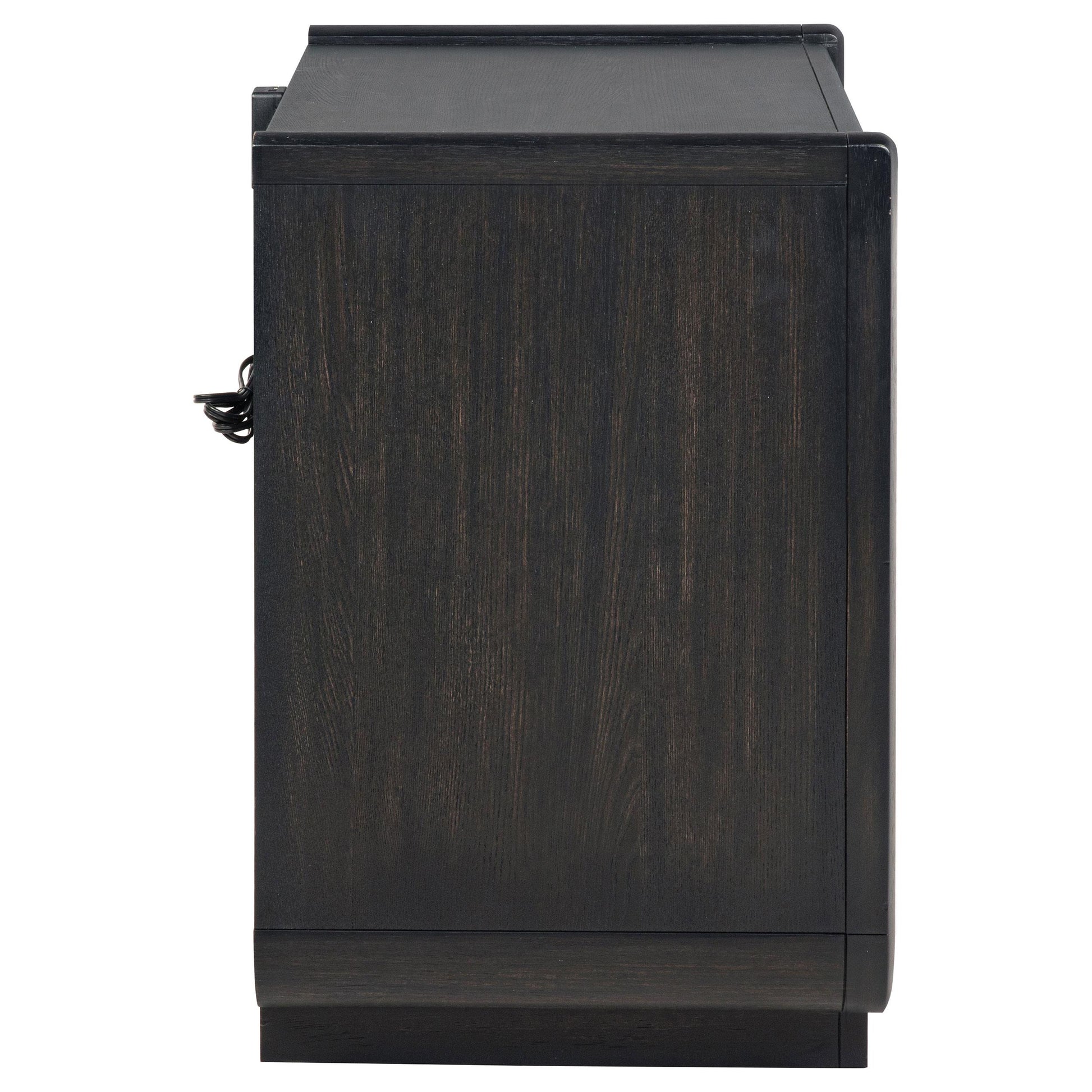  Coaster Furniture Leandro 222492 2-drawer LED Nightstand with USB - Burnished Black IMAGE 3