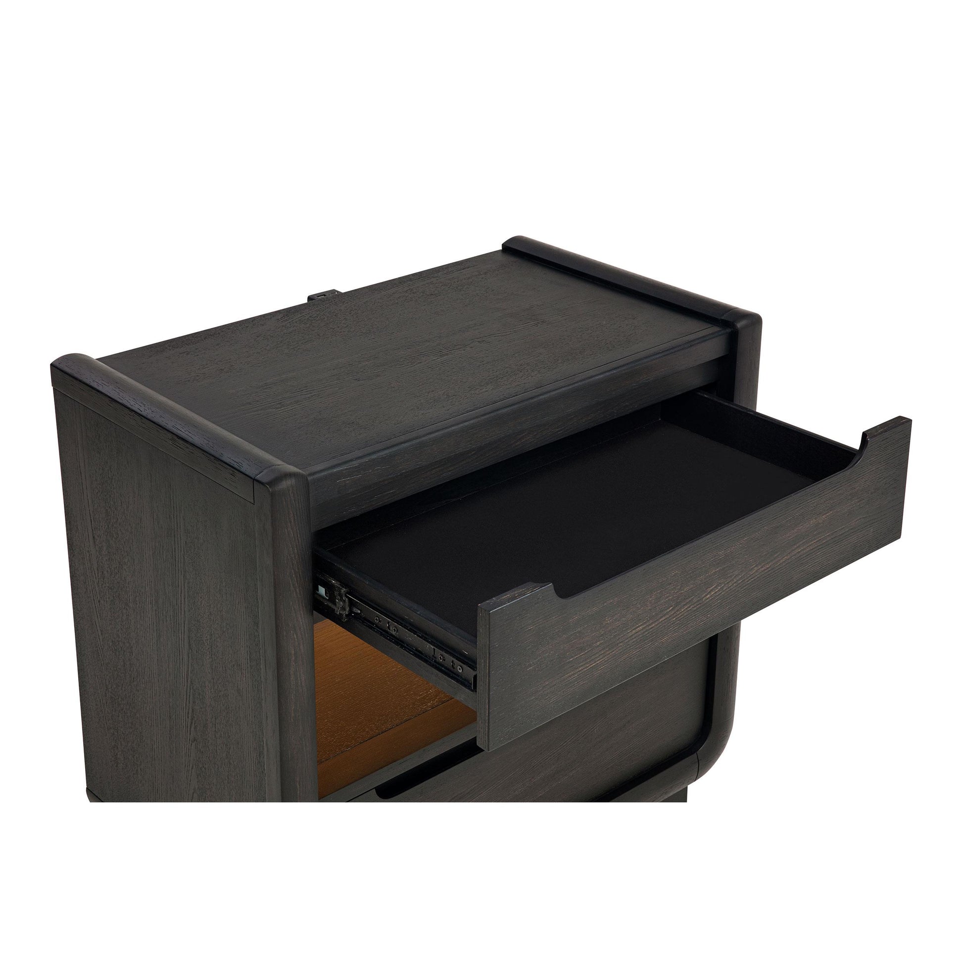  Coaster Furniture Leandro 222492 2-drawer LED Nightstand with USB - Burnished Black IMAGE 7