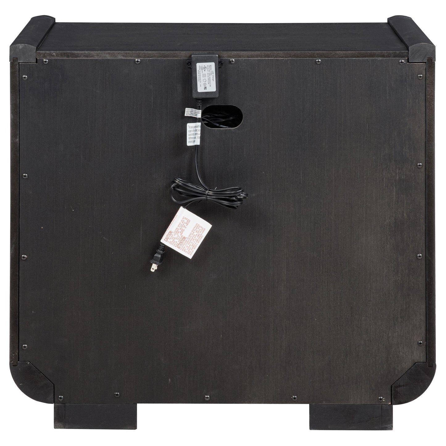  Coaster Furniture Leandro 222492 2-drawer LED Nightstand with USB - Burnished Black IMAGE 9