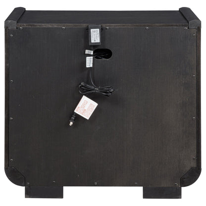  Coaster Furniture Leandro 222492 2-drawer LED Nightstand with USB - Burnished Black IMAGE 9