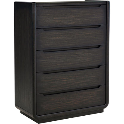  Coaster Furniture Leandro 222495 5-drawer Bedroom Chest - Burnished Black IMAGE 1