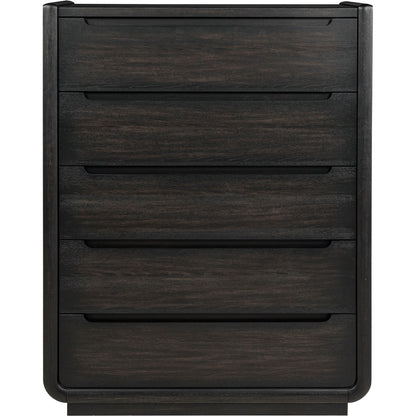  Coaster Furniture Leandro 222495 5-drawer Bedroom Chest - Burnished Black IMAGE 3