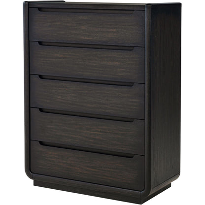  Coaster Furniture Leandro 222495 5-drawer Bedroom Chest - Burnished Black IMAGE 4
